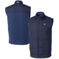 Men's Cutter & Buck Navy Toronto Blue Jays Big Tall Stealth Hybrid Quilted Windbreaker Full-Zip Vest