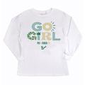 Girls Youth Gameday Couture White South Florida Bulls PoweredBy Go Girl Long Sleeve T-Shirt