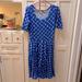 Lularoe Dresses | Blue Lularoe Skater Dress | Color: Blue | Size: M