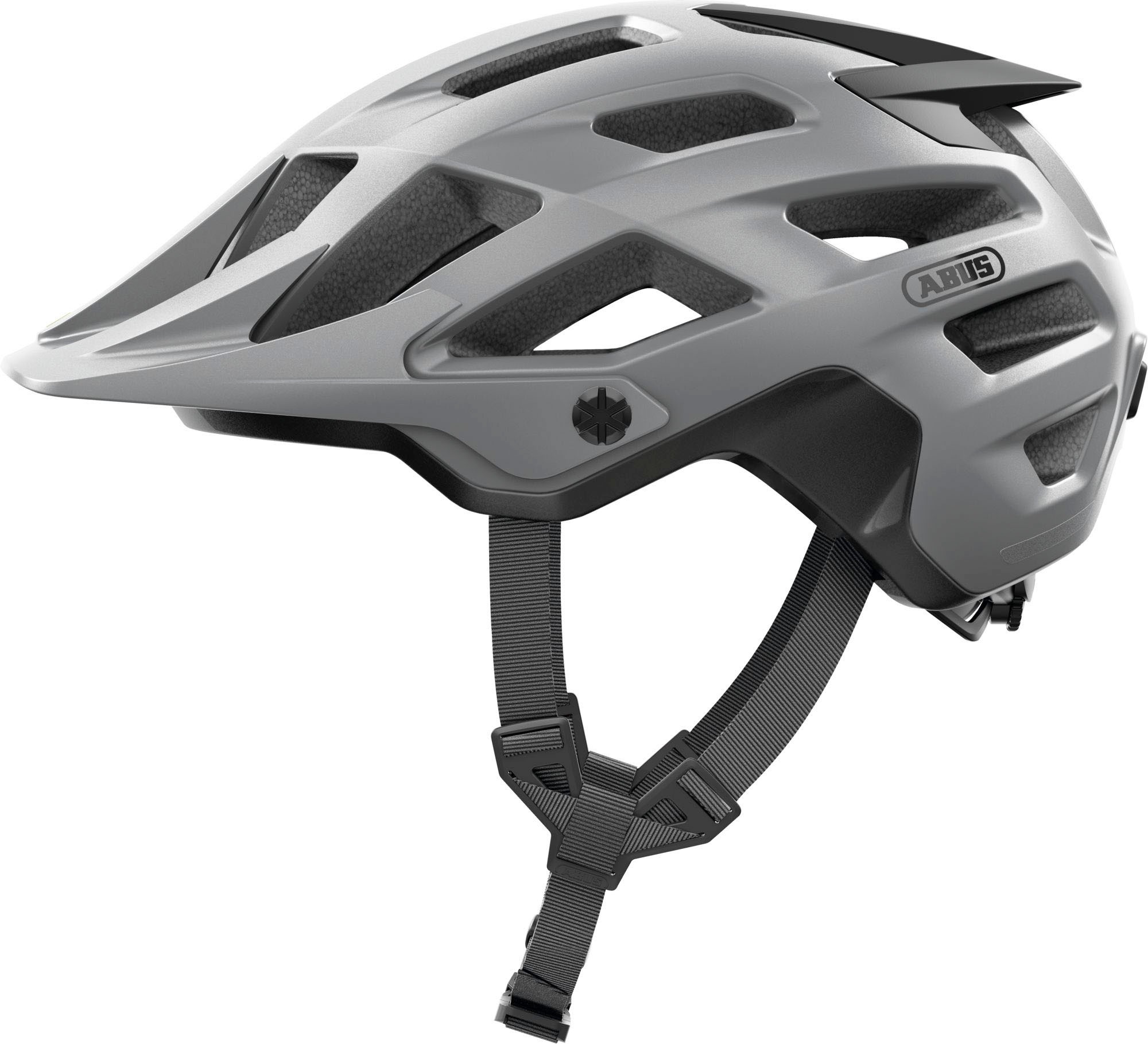 Mountainbikehelm ABUS "MOVENTOR 2.0" Gr. S, silber (silberfarben), Helme, S Kopfumfang: 51cm - 55cm, unifarben Image