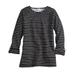 Blair Women's Haband Women’s Roll-Tab Sleeve Knit Top - Black - M - Misses