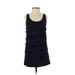 J.Crew Casual Dress - Shift Scoop Neck Sleeveless: Blue Print Dresses - Women's Size X-Small