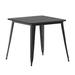 Williston Forge Harewood Square Commercial Indoor/Outdoor Poly Resin Restaurant Table w/ Steel Frame Metal in Black | Wayfair