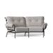 Woodard Terrace 82.5" Wide Loveseat w/ Cushions Metal in Black | 38 H x 82.5 W x 42 D in | Outdoor Furniture | Wayfair 790063-92-73M