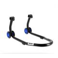 Bihr Home Track Front Stand Matt Black Blue Wheels