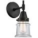 Caden Canton 10.75" High Matte Black Sconce w/ Clear Shade