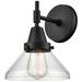 Caden 9.25" High Matte Black Sconce w/ Clear Shade