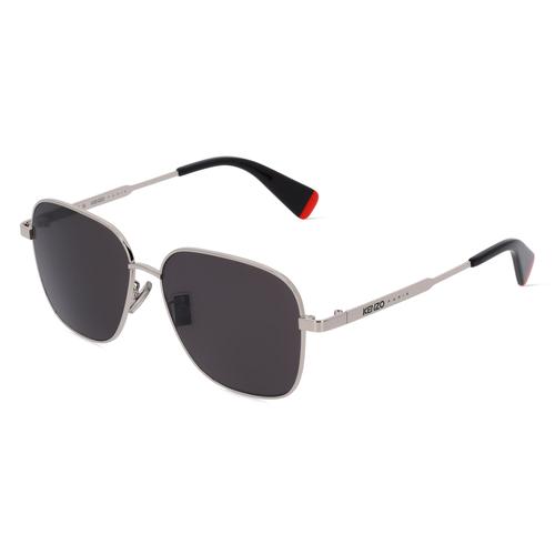 Kenzo KZ40165U Unisex-Sonnenbrille Vollrand Pilot Metall-Gestell, silber