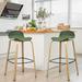 Costway Set of 2 Counter Height Bar Stools w/Footrest&Solid Metal Legs - See Details