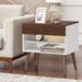 Costway 2PCS Nightstand End Side Table Drawer Storage Shelf