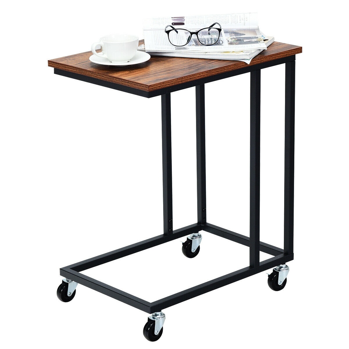 Gymax Laptop Holder Sofa Side End MobileTable Multiple Stand Desk - 20'' X 14'' X 24''