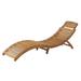 Lisbon Outdoor Wood Folding & Portable Chaise Lounge Brown Patina ï¼ˆ set of 1ï¼‰