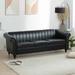 Ucloveria Modern 3 Seater Couch 83.46 Large Sofa Furniture Roll Arm Classic Tufted Chesterfield Settee Leather Sofa