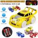 AAOMASSR Electric Light Car Toy Car (LED Light + Music) Electronic Engineering Car Toys Vehicles Toys for Children