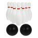 1 Set Toddler Kids Bowling Game Set Outdoor Indoor Sports Interaction Leisure Toys Children Funny Grass Floor Play Toys (White)