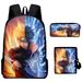 Naruto 3 Pcs School Bag Set Elementary School Bags for Kindergarten Primary Bookbag Cute Child Schoolbag Cute Cartoon School Bagwith Tote And Pencil Case Box Pouch for Teen Boys Girls Youth