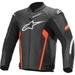 Alpinestars Faster V2 Mens Motorcycle Leather Jacket Black/White/Red 58 EUR