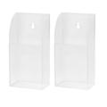 Tinksky 2pcs Acrylic Holder Wall-mounted Storage Case for Home Office Hotel (72*40*140mm)