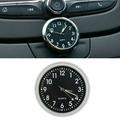 Fule Luminous Car Dashboard Air Vent Stick-On Time Clock Quartz Analog Watch Black
