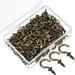 240 Pieces 1/2 Inch Cup Hooks Ceiling Hooks Metal Cup Hook Screw-in Hanger for Indoor and Outdoor Hanging Use (Bronze)