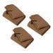 Uxcell 20 x16 Golf Towels Tri Fold Waffle Pattern Towels Soft Fiber with D Clip Brown 3 Pack