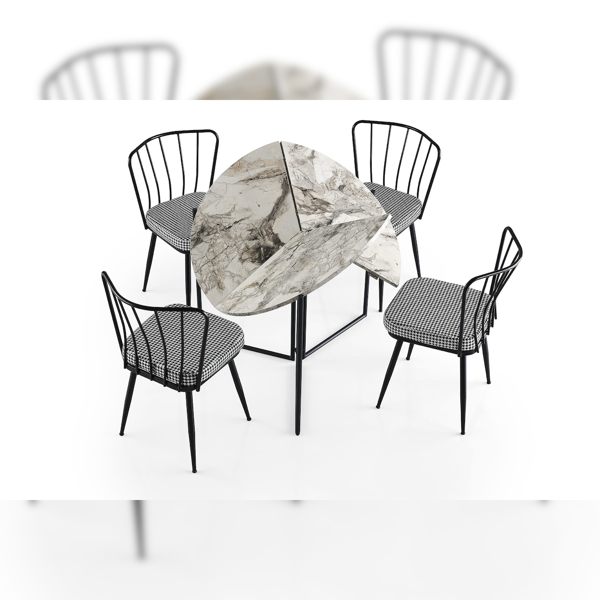 Skye Decor, Yaprak- Yaprak CHL, Atlantikkiefer, Couchtische, 72x100x100 cm, 100% Melaminbeschichtete Partikelplatte Image