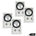 SpeakerCraft MT6 Three - In-Wall or Ceiling Speaker Includes White Grill - (Multipack of 2 pair 4 speakers total)