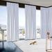 Amay Blackout Double Pinch Pleat Curtain Panel White 50 W x 108 L- 1Panel