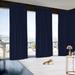 Amay Blackout Double Pinch Pleat Curtain Panel Navy Blue 50 W x 84 L- 1Panel