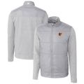 Men's Cutter & Buck Gray Baltimore Orioles Stealth Hybrid Quilted Full-Zip Windbreaker Jacket