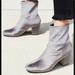 Free People Shoes | 3xhp! Freepeople Cecile Velvet Booties 3 | Color: Silver | Size: 38/7.5