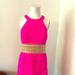 Lilly Pulitzer Dresses | Lilly Pulitzer Size 00 Pink/Fuschia Dress With Gold Embroidery | Color: Gold/Pink | Size: 00
