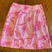 Lilly Pulitzer Skirts | Lilly Pulitzer Pink & White Fully-Lined Butterfly Skirt Size 4 | Color: Pink/White | Size: 4