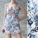 Free People Dresses | Free People Dress Intimately White Blue Floral Stretch Bodycon Cutout Mini | Color: Blue/White | Size: Xs