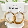 Nine West Jewelry | New! Thick, Gold, Texture Edges Nine West Earrings | Color: Gold | Size: Os