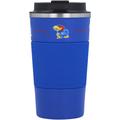 Kansas Jayhawks 18oz Coffee Tumbler with Silicone Grip