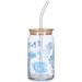 North Carolina Tar Heels 16oz. Can Glass with Straw