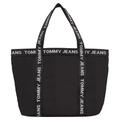 Shopper TOMMY JEANS "TJW ESSENTIAL TOTE" Gr. B/H/T: 32 cm x 28 cm x 13 cm, schwarz Damen Taschen Handtaschen