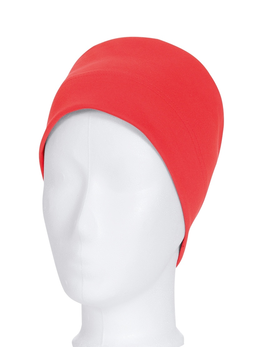 Strickmütze TRIGEMA "TRIGEMA Soft-Cap aus Viskose", Kinder, Gr. 900, rot (grenadine), Kunstfaser, Mützen Image