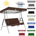 TMXKOOK Waterproof Swing Canopy Replacement Cover Set - Oxford Cloth 2/3-Seater Awning Canopy Cover and Seat Cover for Garden, Porch, and Patio