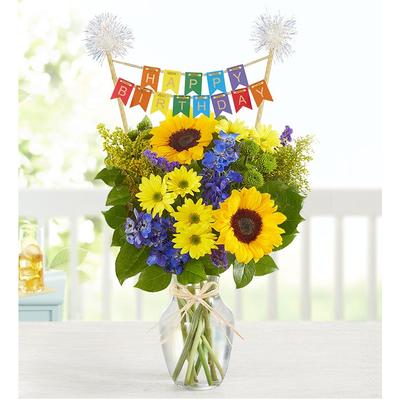 1-800-Flowers Everyday Gift Delivery Fields Of Europe Summer W/ Happy Birthday Banner Medium