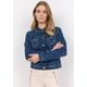 Jeansblazer SOYACONCEPT "SC-KIMBERLY 3" Gr. XXL, blau (2494 dark blue denim) Damen Blazer