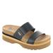 REEF Cushion Vista Hi 2.5 - Womens 6 Black Sandal Medium