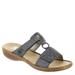 Rieker Regina 85 - Womens Euro 42 US 10 Blue Sandal Medium