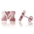 Dayna Designs Michigan Wolverines Rose Gold Post Earrings