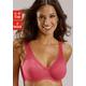 Minimizer-BH PETITE FLEUR Gr. 90, Cup D, pink (himbeere, weiß) Damen BHs Bügel-BHs