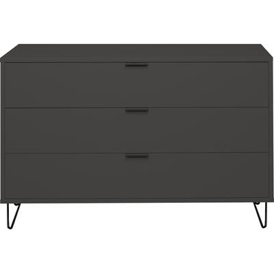 Kommode MÄUSBACHER "Bonnie TOPSELLER", grau (anthrazit matt lack), B:119cm H:80cm T:45cm, Holzwerkstoff, Sideboards, Kommode mit Drahtgestell Image