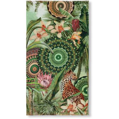 Strandtuch HIP "Abhita", grün, B:50cm L:100cm, Microfaser, Obermaterial: 100% Polyester, Handtücher (Packung), Baumwolle, Velours, 100x180, Weich, Strand, Erwachsen, Tropisch, Grün Image