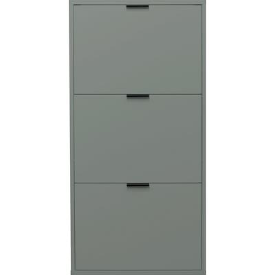 Schuhschrank MÄUSBACHER "Bonnie TOPSELLER", grün (pine grün matt), B:61cm H:126cm T:25cm, Holzwerkstoff, Schränke, Schuhschrank mit 3 Klappen Image