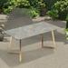 SHINYOK Dining Table Stone/Concrete/Metal in Gray | 29.53 H x 47.24 W x 23.62 D in | Outdoor Dining | Wayfair 03GSS128C41P0KBT5